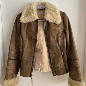 Vintage Faux Leather Express Jacket
